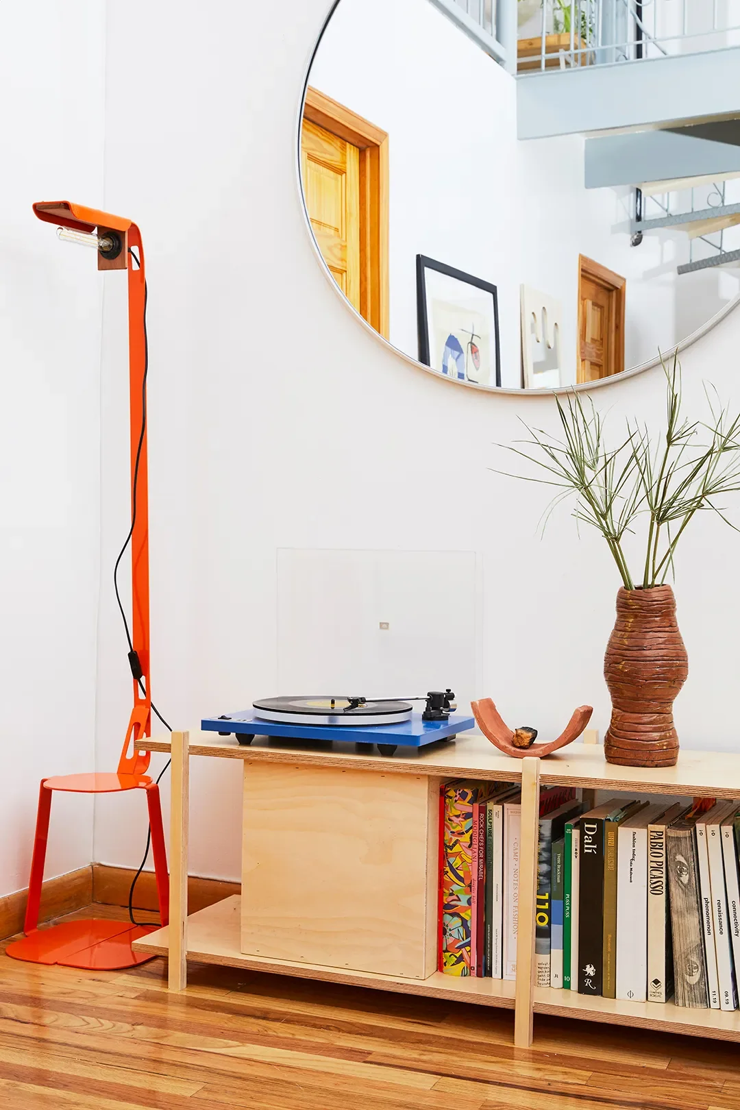 Floor Lamp and Credenza, Lichen.