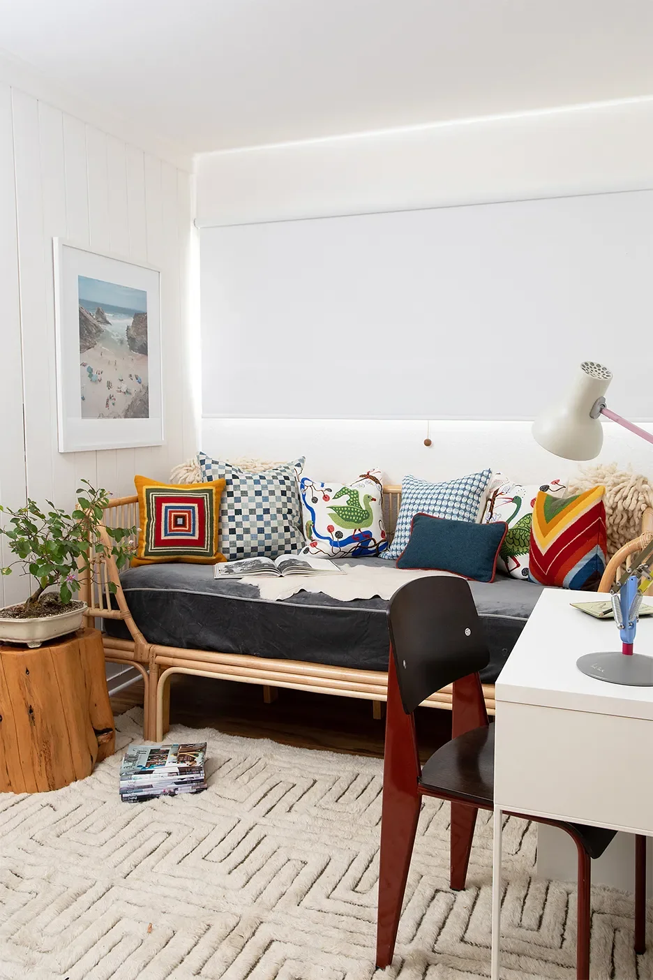 Rainbow Pillows:Jonathan Adler;Daybed:World Market.